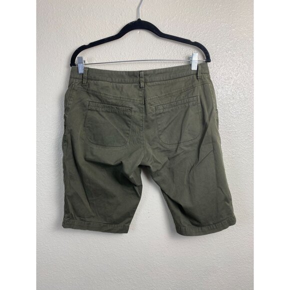 Lole Womens Olive Green Cotton Bermuda Shorts Size 8 Casual - Picture 15 of 16